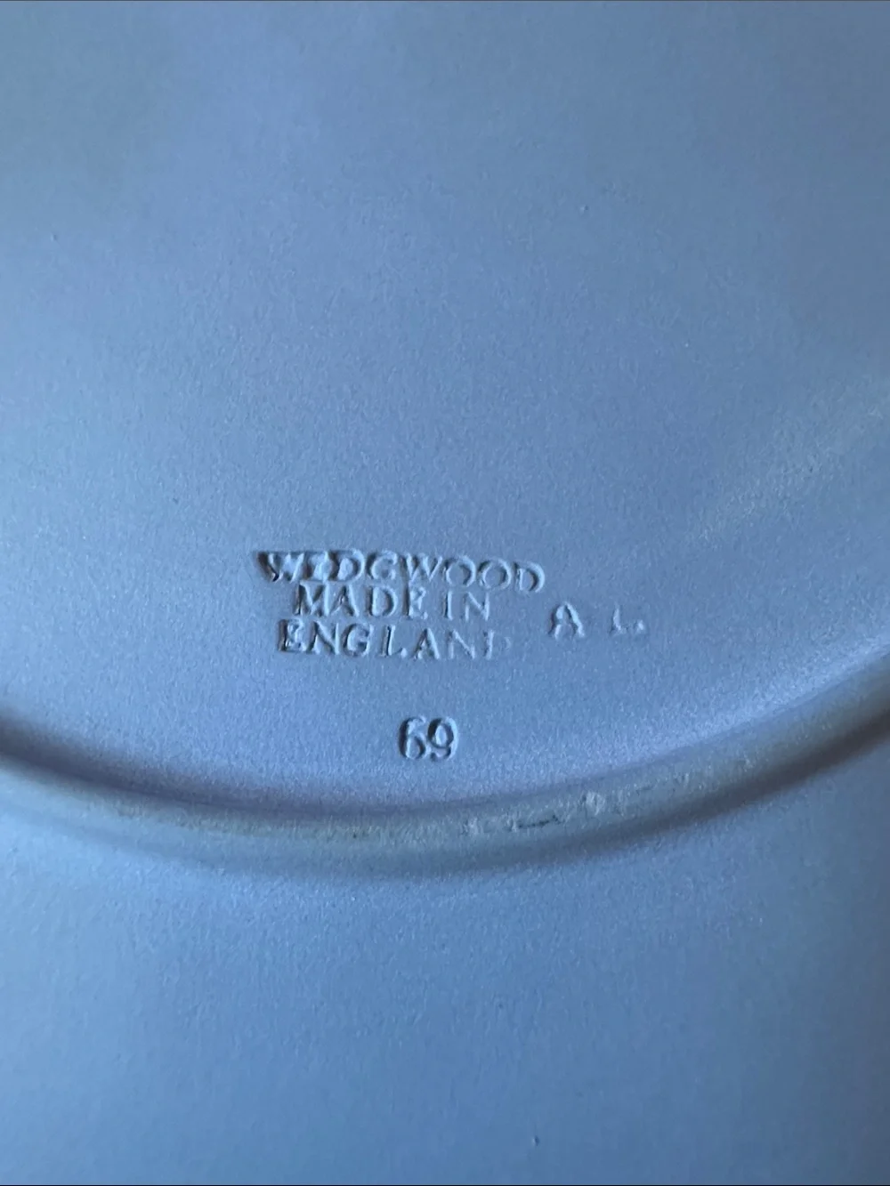 Wedgwood plate embossed